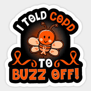 funny COPD bee warrior Sticker